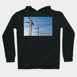 Cranes against clear blue sky Hoodie